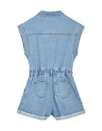 Sleeveless Denim Jumpsuit