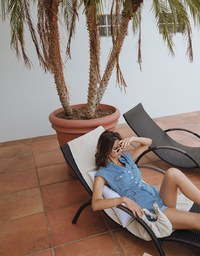 Sleeveless Denim Jumpsuit