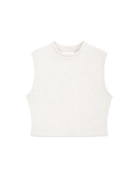 Turtleneck Sleeveless Crop Top