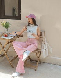 Turtleneck Sleeveless Crop Top