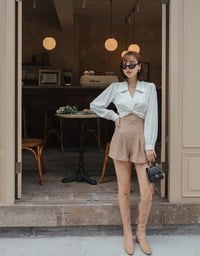 クロスタイブレスト ラペルトップ