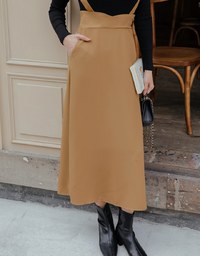 2WAYバックスリットハイウエストスリップワンピース