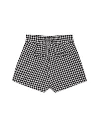 Houndstooth High Waist Slimming Shorts