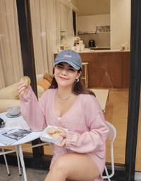 Laidback V Neck Loose Knit Short Set