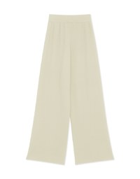 High Waist Ribbed Knit Loose Pants