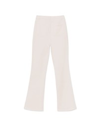 Slim Long Front Slit Flared Jeans