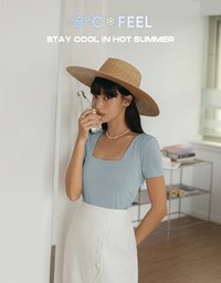 Breezy Cool Side Scrunch Top