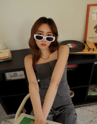 Thin Strap Slit Suit Cami Top