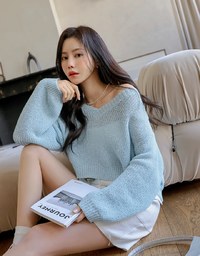 美肌濾鏡針織上衣