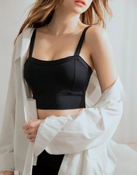 Airy Cool Wide Shoulder Straps Bra Top