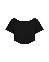 Cooling Push-Up u Collar Crop Fit Bra Top