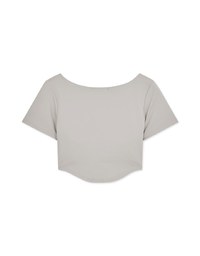 Cooling Push-Up u Collar Crop Fit Bra Top