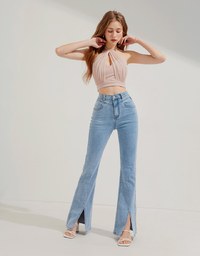 Halter Chiffon Cami Top (With Padding)