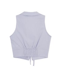 Lapel Drawstring Tank Top