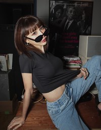 Fantastially Busty Short-Sleeved Bra Top