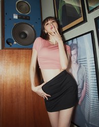Fantastially Busty Short-Sleeved Bra Top