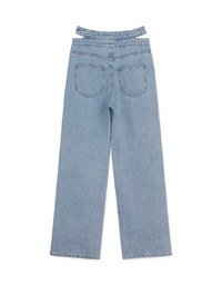 Side Crossover Cutout Jeans