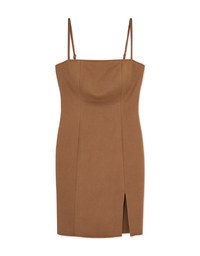 Slit Mini Dress (With Padding)