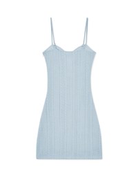 Twist Textured Cami Shoulder Short Dress (With Padding)