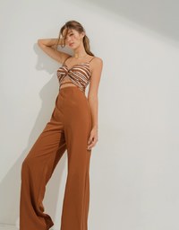 Sensual Style Hollow Knotted Jumpsuit (With Padding)