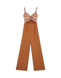 Sensual Style Hollow Knotted Jumpsuit (With Padding)