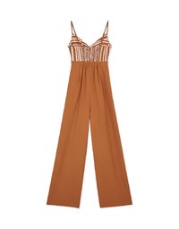 Sensual Style Hollow Knotted Jumpsuit (With Padding)