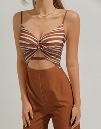 Sensual Style Hollow Knotted Jumpsuit (With Padding)