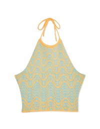 Halter Lace-Up Knit Tank Top