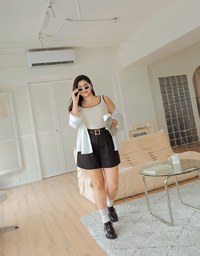 Paperbag Belted Wide Shorts