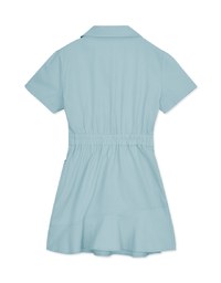 Lapel Button Fishtail Mini Dress
