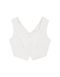 Tweed Scrunch Crop Tank Top