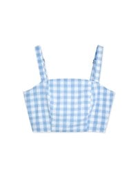 Versatile Checkered Crop Tank Top
