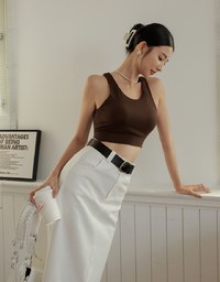 【Air 2.0】Cooling Hollowed Back Tank Bra Top ( With Padding)
