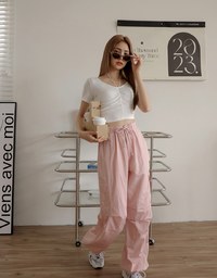 Halter Neck Scrunch Crop Top
