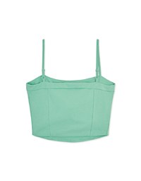 Thin Strap Dimensional Line Camisole (With Bra Padding)