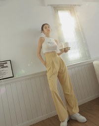 Wide Waist Pleated Bottoms