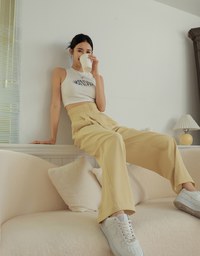 Wide Waist Pleated Bottoms