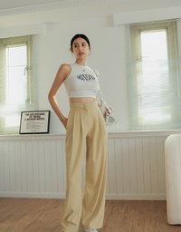 Wide Waist Pleated Bottoms