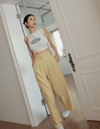 Wide Waist Pleated Bottoms