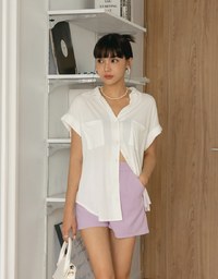 Breezy Cool Double Pockets Blouse