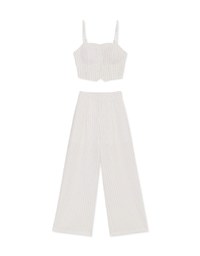 Edgy Chic Suit Pants Set Wear (With Padding)