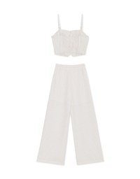 Edgy Chic Suit Pants Set Wear (With Padding)