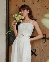 Edgy Chic Suit Pants Set Wear (With Padding)