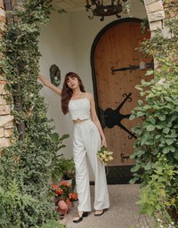 Edgy Chic Suit Pants Set Wear (With Padding)