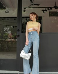 Side Drawstring Crop Tank Top