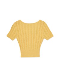 Braided Textured Short Sleeve Top