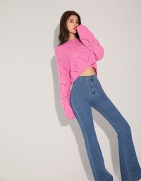 Double Pocket Long Leg Trumpet Denim Pants