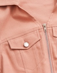 Peach Velvet Zipper Short Dress