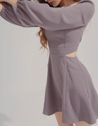 Side Waist Hollow Mini Dress