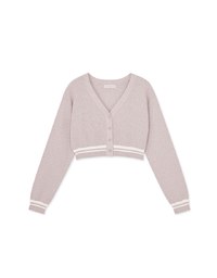 V-Neck Rolled Hem Knitted Top